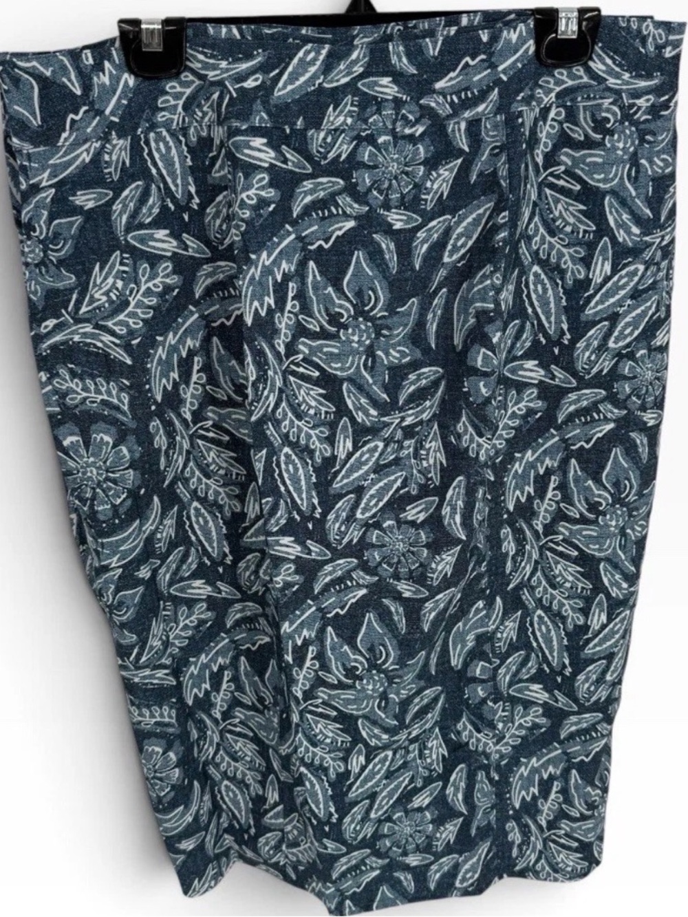 RipSkirt NWT Tropical Leaf Wrap Skirt Blue Size L Hawaiian Beach Cover Up Midi